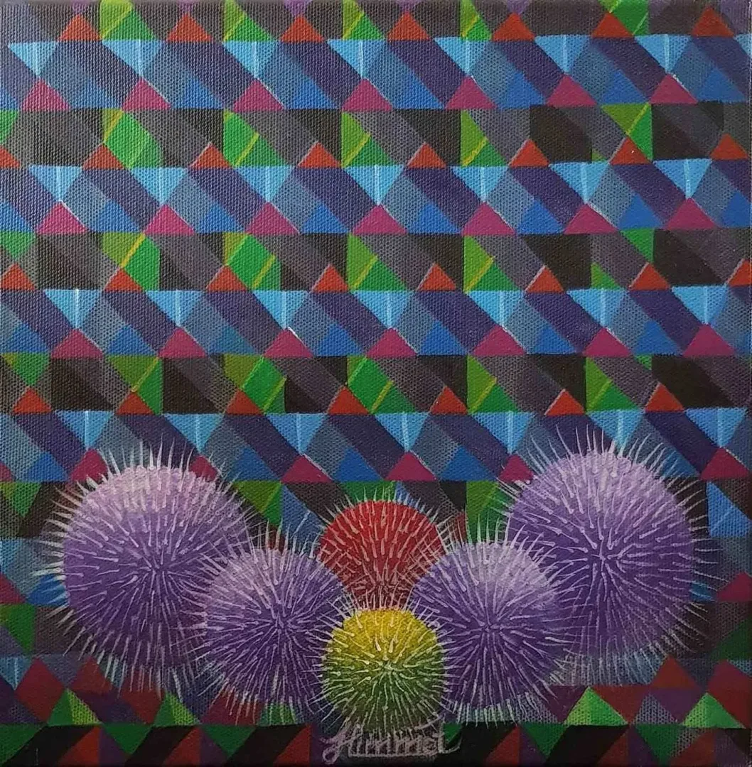 HİMMET GÜMRAH — “isimsiz”, 2017 "isimsiz" eseri HİMMET GÜMRAH tarafından 2017 yılında 25x25 cm ölçülerinde Tuval üzeri yağlı boya tekniği ile yapılmıştır.