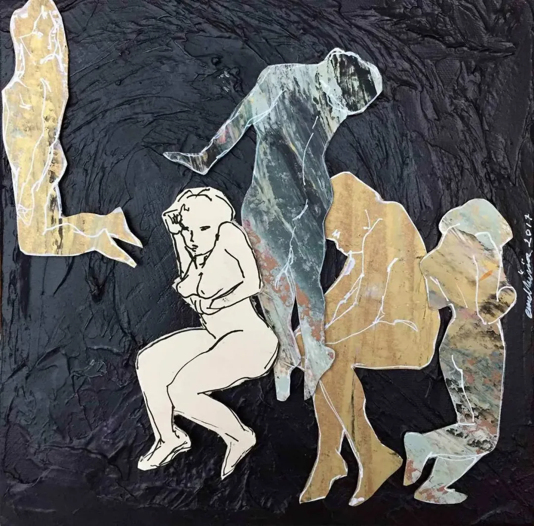 EMEL ÜLÜŞ — “Relations”, 2017 "Relations" eseri EMEL ÜLÜŞ tarafından 2017 yılında 25x25 cm ölçülerinde Tuval üzeri karışık teknik tekniği ile yapılmıştır.