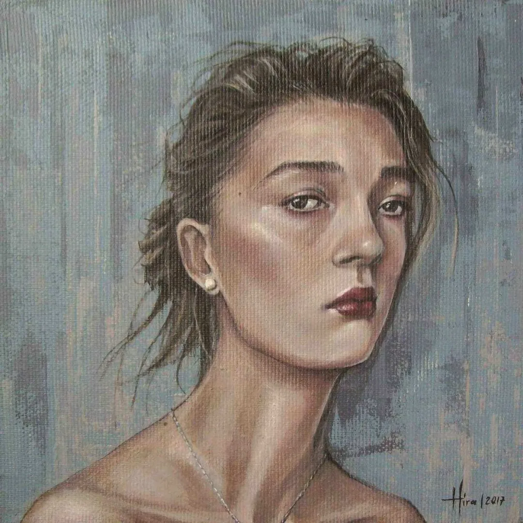 HİRA YILMAZ — “isimsiz”, 2017 "isimsiz" eseri HİRA YILMAZ tarafından 2017 yılında 25x25 cm ölçülerinde Tuval üzeri yağlı boya tekniği ile yapılmıştır.