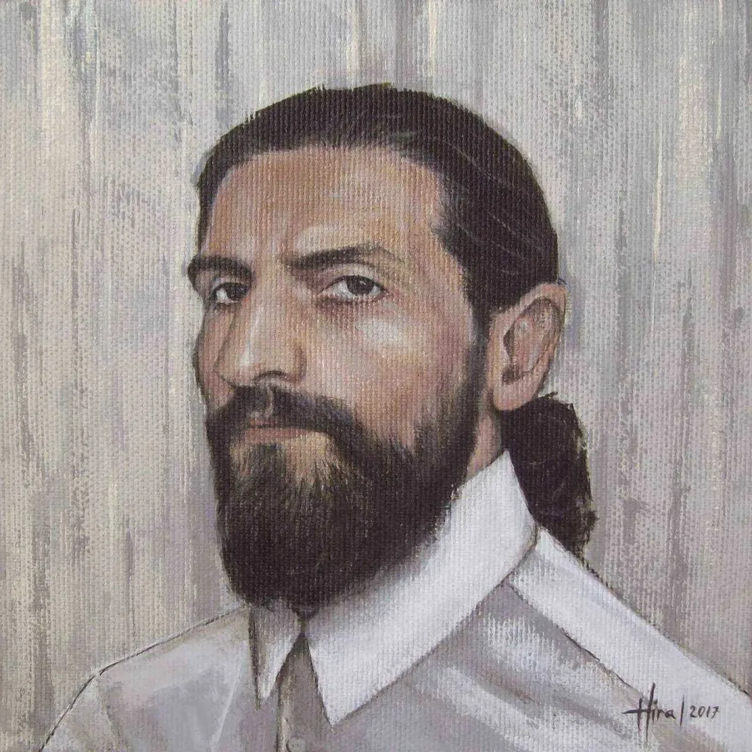 HİRA YILMAZ — “isimsiz”, 2017 "isimsiz" eseri HİRA YILMAZ tarafından 2017 yılında 25x25 cm ölçülerinde Tuval üzeri yağlı boya tekniği ile yapılmıştır.