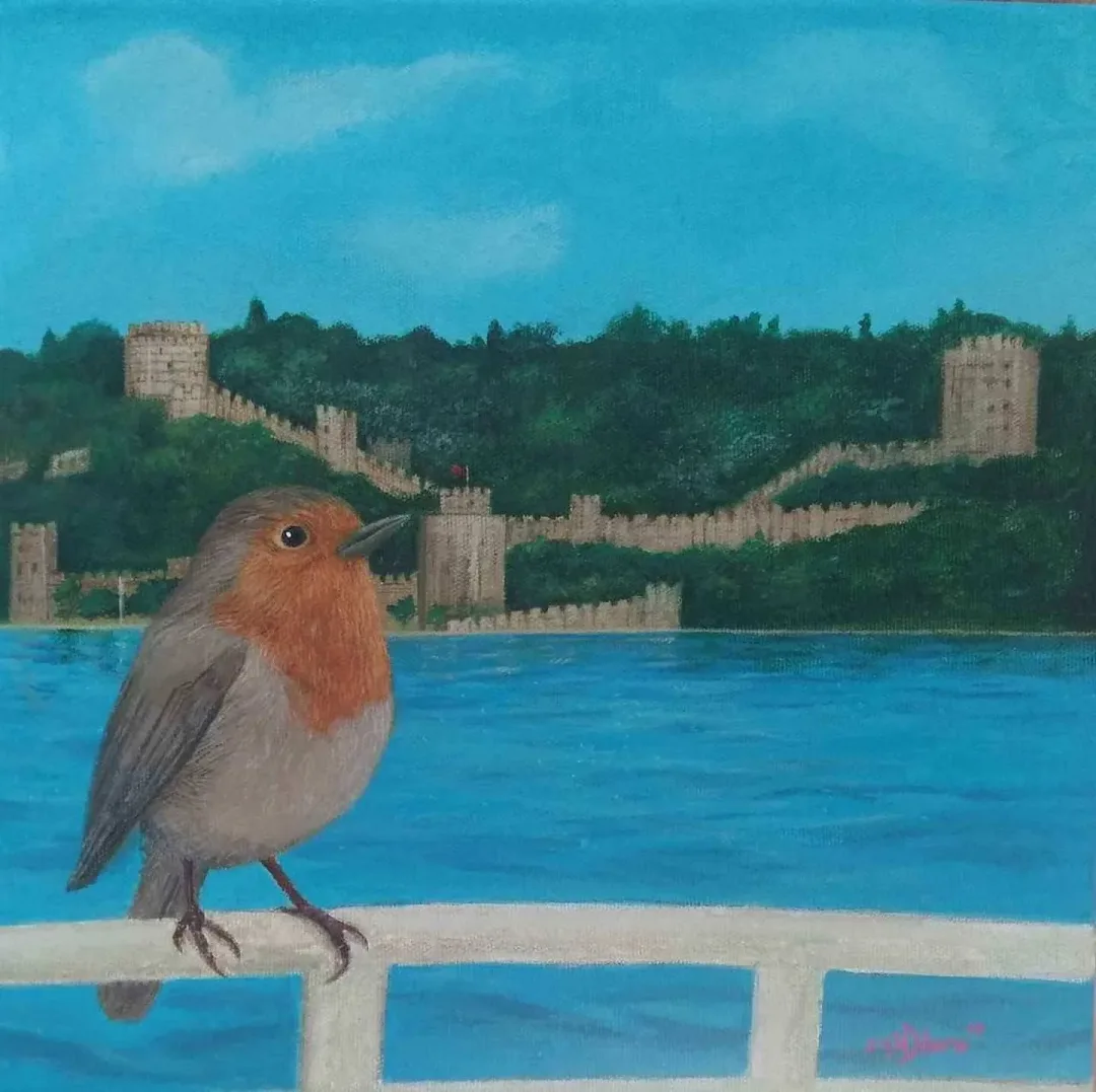 DİLARA KOZ — “Rumeli Hisarı”, 2017 "Rumeli Hisarı" eseri DİLARA KOZ tarafından 2017 yılında 25x25 cm ölçülerinde Tuval üzeri akrilik boya tekniği ile yapılmıştır.