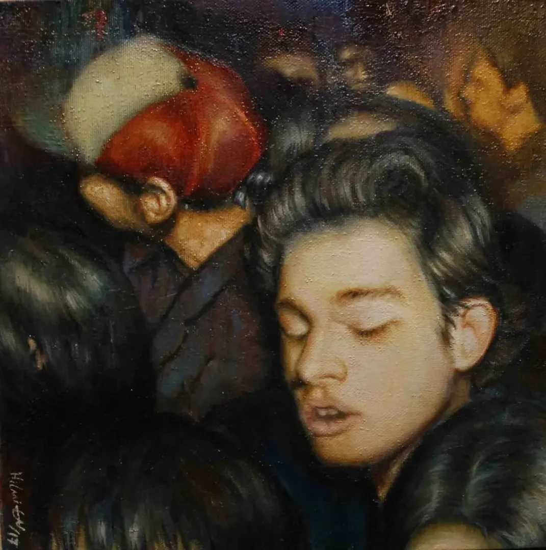 HİLMİ CAN ÖZDEMİR — “isimsiz”, 2017 "isimsiz" eseri HİLMİ CAN ÖZDEMİR tarafından 2017 yılında 25x25 cm ölçülerinde Tuval üzeri yağlı boya tekniği ile yapılmıştır.