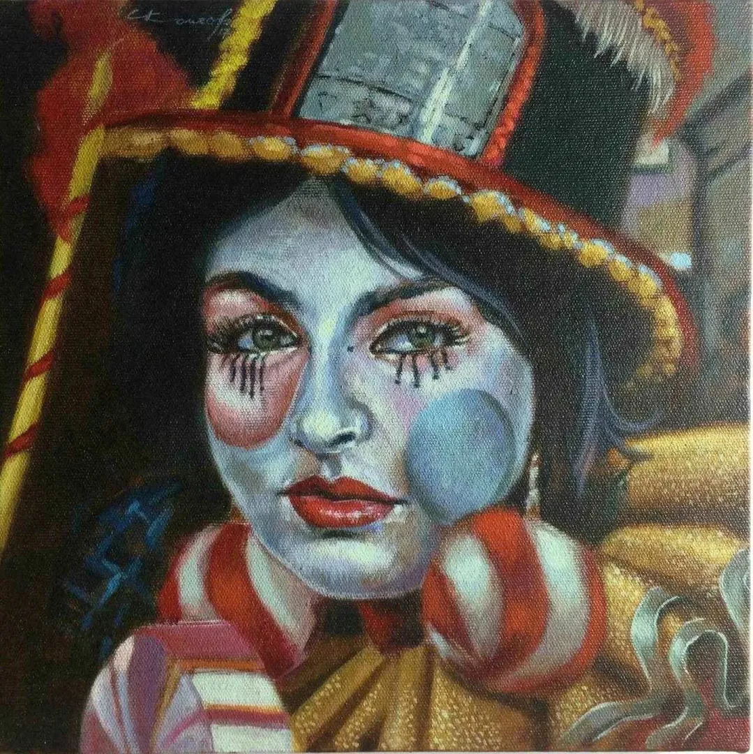 CENGİZHAN KONURALP — “isimsiz”, 2017 "isimsiz" eseri CENGİZHAN KONURALP tarafından 2017 yılında 25x25 cm ölçülerinde Tuval üzeri yağlı boya tekniği ile yapılmıştır.