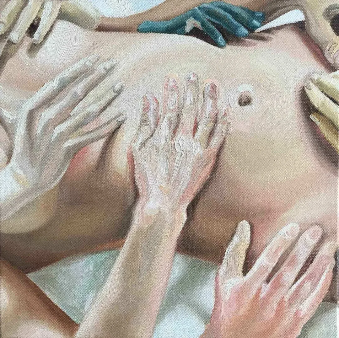CANSU SÖNMEZ — “Temas ve İzler”, 2017 "Temas ve İzler" eseri CANSU SÖNMEZ tarafından 2017 yılında 25x25 cm ölçülerinde Tuval üzeri yağlı boya tekniği ile yapılmıştır.