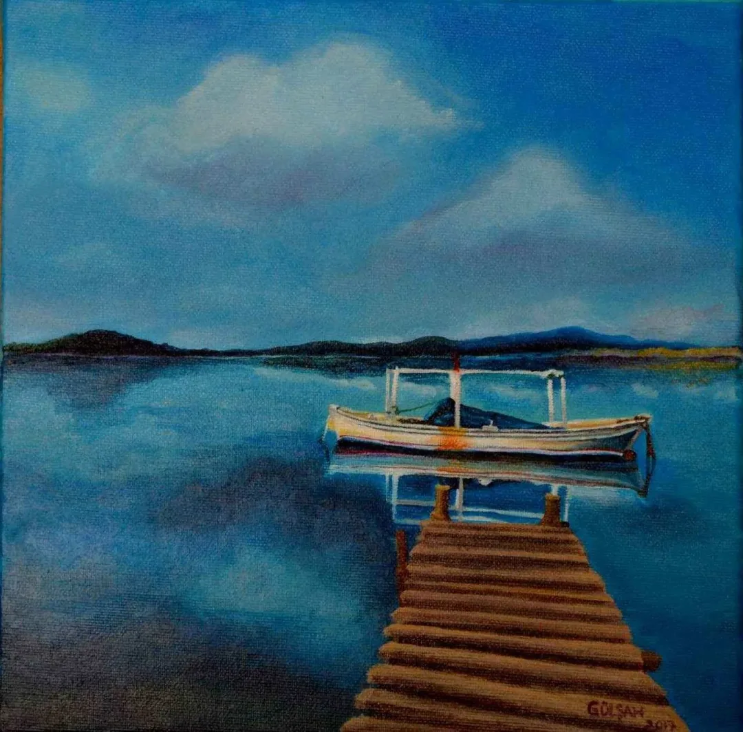 GÜLŞAH ÇALHAN — “isimsiz”, 2017 "isimsiz" eseri GÜLŞAH ÇALHAN tarafından 2017 yılında 25x25 cm ölçülerinde Tuval üzeri yağlı boya tekniği ile yapılmıştır.