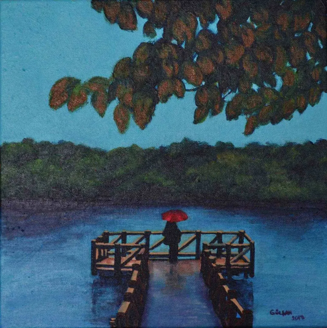 GÜLŞAH ÇALHAN — “isimsiz”, 2017 "isimsiz" eseri GÜLŞAH ÇALHAN tarafından 2017 yılında 25x25 cm ölçülerinde Tuval üzeri yağlı boya tekniği ile yapılmıştır.