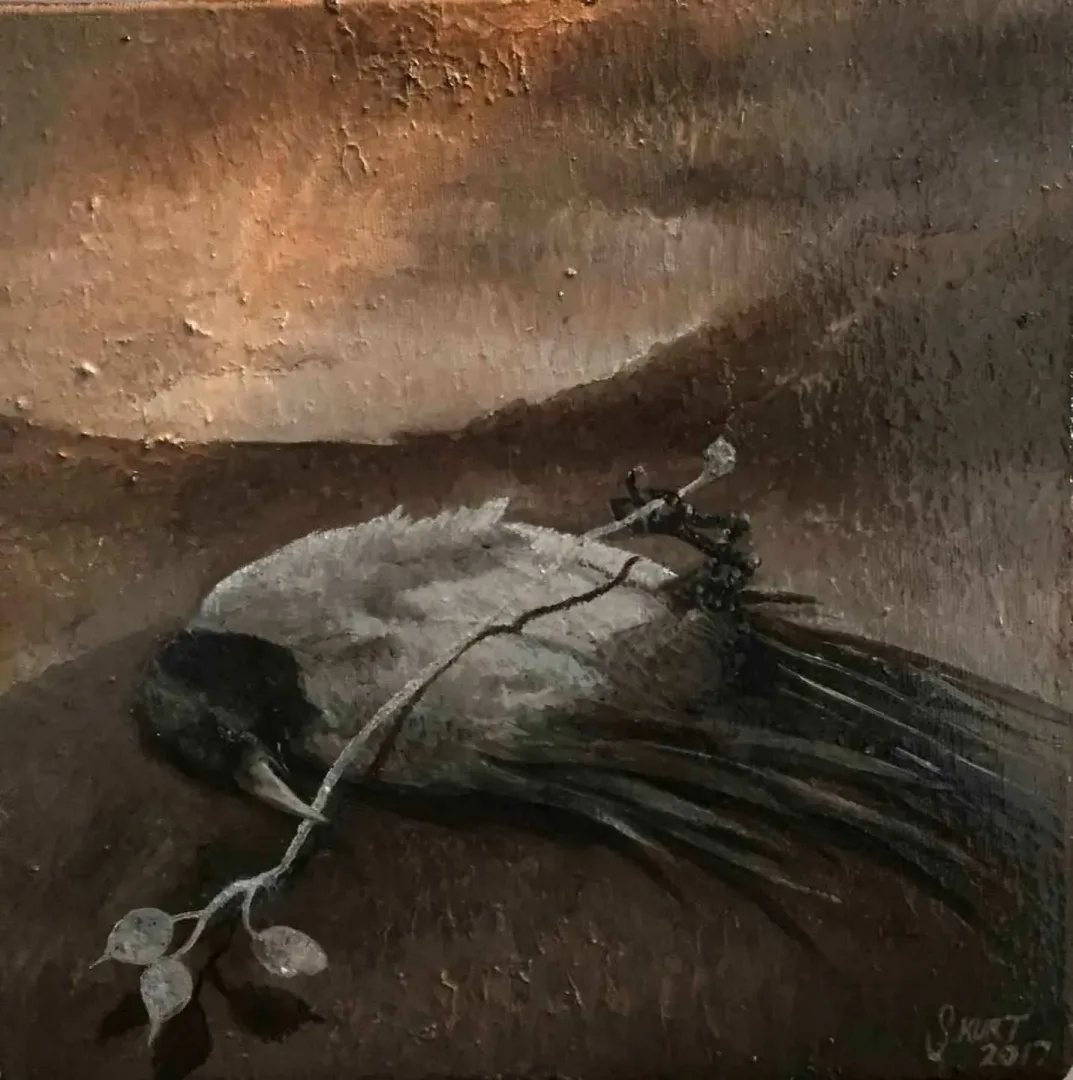 SAMİ KURT — “Araf”, 2017 "Araf" eseri SAMİ KURT tarafından 2017 yılında 25x25 cm ölçülerinde Tuval üzeri yağlı boya tekniği ile yapılmıştır.