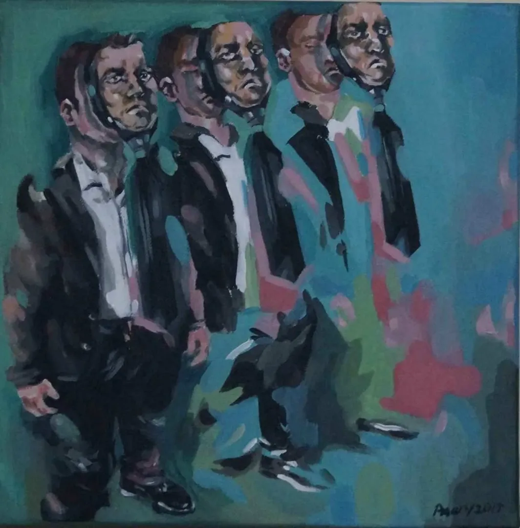 PINAR BÜYÜK — “kimliksiz ölüler”, 2017 "kimliksiz ölüler" eseri PINAR BÜYÜK tarafından 2017 yılında 25x25 cm ölçülerinde Tuval üzeri yağlı boya tekniği ile yapılmıştır.
