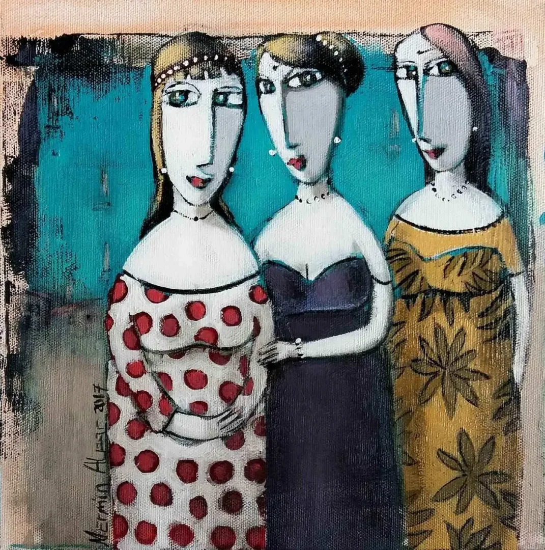 NERMİN ALPAR — “isimsiz”, 2017 "isimsiz" eseri NERMİN ALPAR tarafından 2017 yılında 25x25 cm ölçülerinde Tuval üzeri yağlı boya tekniği ile yapılmıştır.
