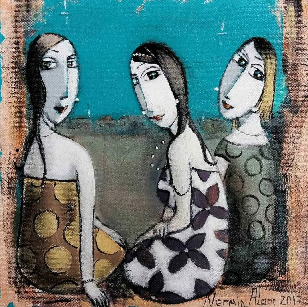 NERMİN ALPAR — “isimsiz”, 2017 "isimsiz" eseri NERMİN ALPAR tarafından 2017 yılında 25x25 cm ölçülerinde Tuval üzeri yağlı boya tekniği ile yapılmıştır.