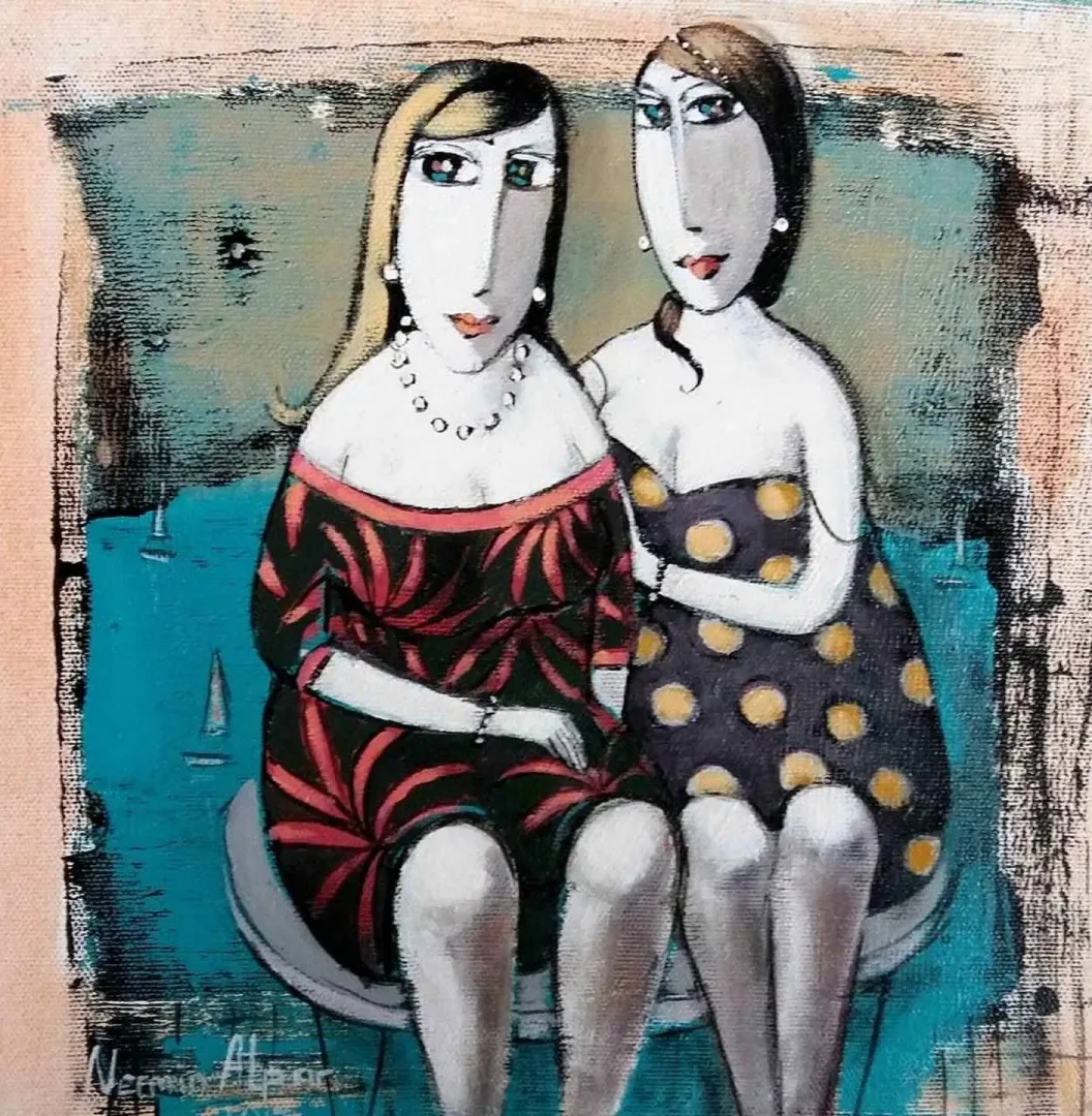 NERMİN ALPAR — “isimsiz”, 2017 "isimsiz" eseri NERMİN ALPAR tarafından 2017 yılında 25x25 cm ölçülerinde Tuval üzeri yağlı boya tekniği ile yapılmıştır.
