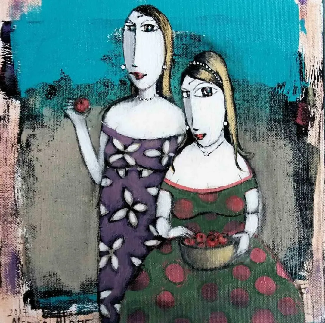 NERMİN ALPAR — “isimsiz”, 2017 "isimsiz" eseri NERMİN ALPAR tarafından 2017 yılında 25x25 cm ölçülerinde Tuval üzeri yağlı boya tekniği ile yapılmıştır.