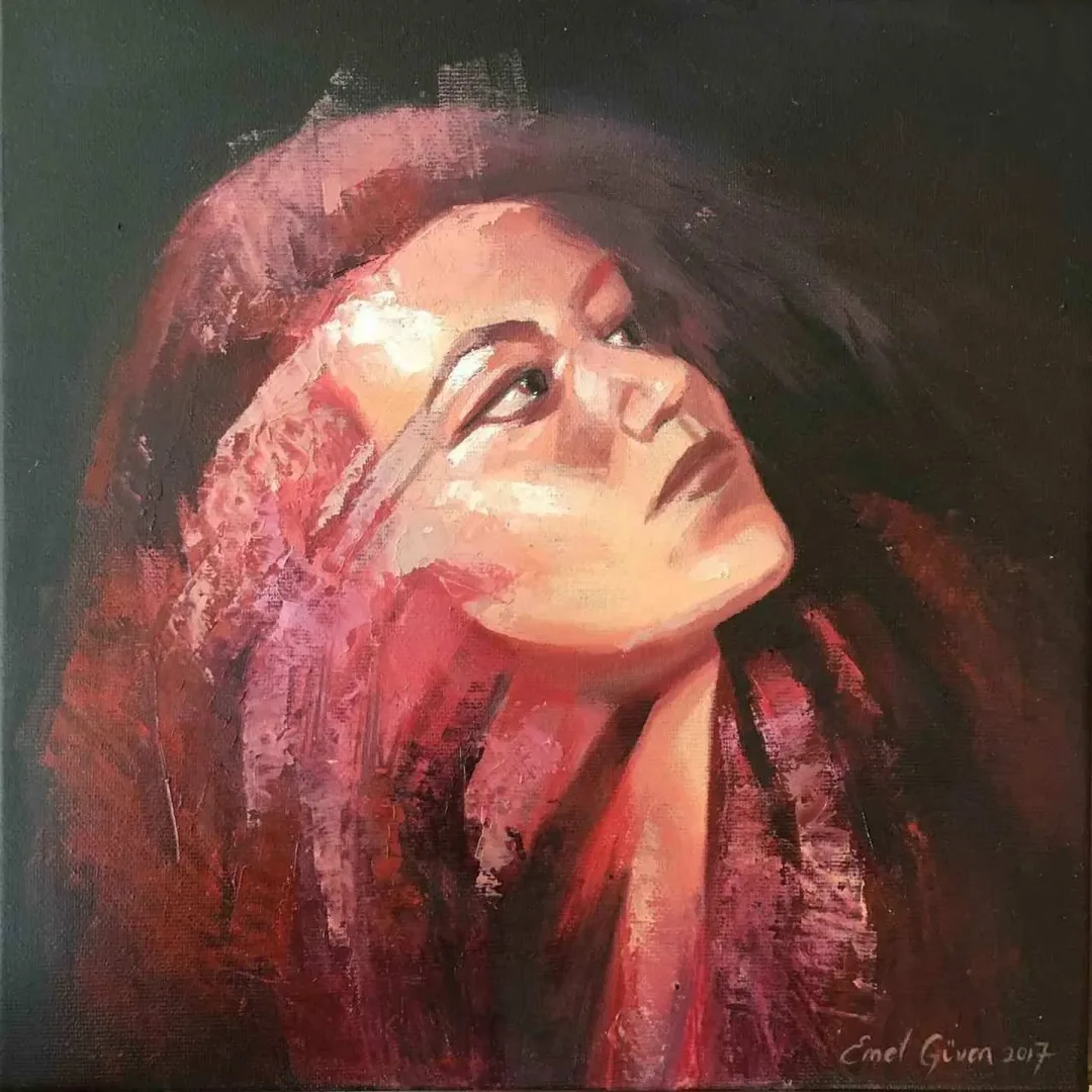 EMEL GÜVEN — “dönüşüm”, 2017 "dönüşüm" eseri EMEL GÜVEN tarafından 2017 yılında 25x25 cm ölçülerinde Tuval üzeri yağlı boya tekniği ile yapılmıştır.