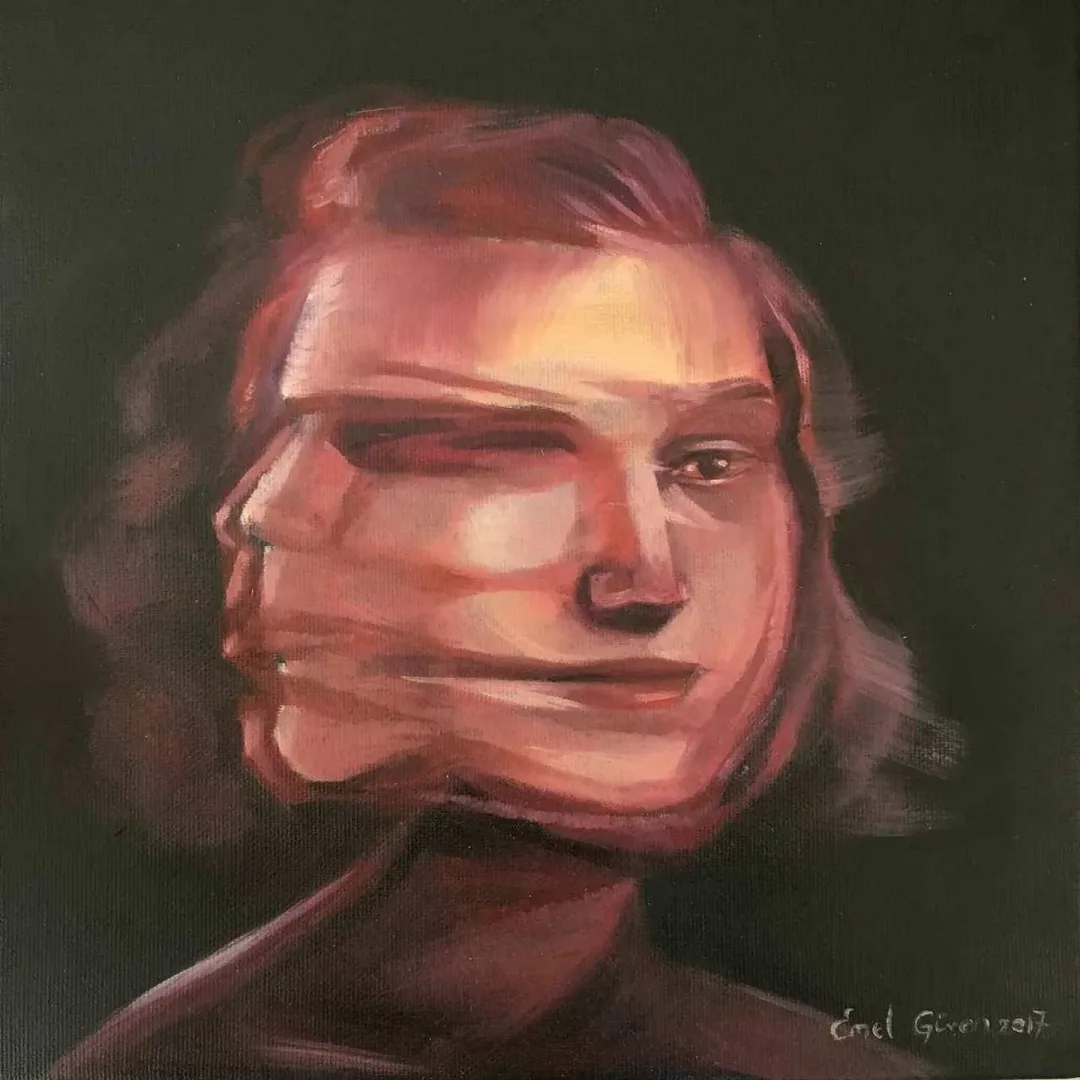 EMEL GÜVEN — “kopuş”, 2017 "kopuş" eseri EMEL GÜVEN tarafından 2017 yılında 25x25 cm ölçülerinde Tuval üzeri yağlı boya tekniği ile yapılmıştır.