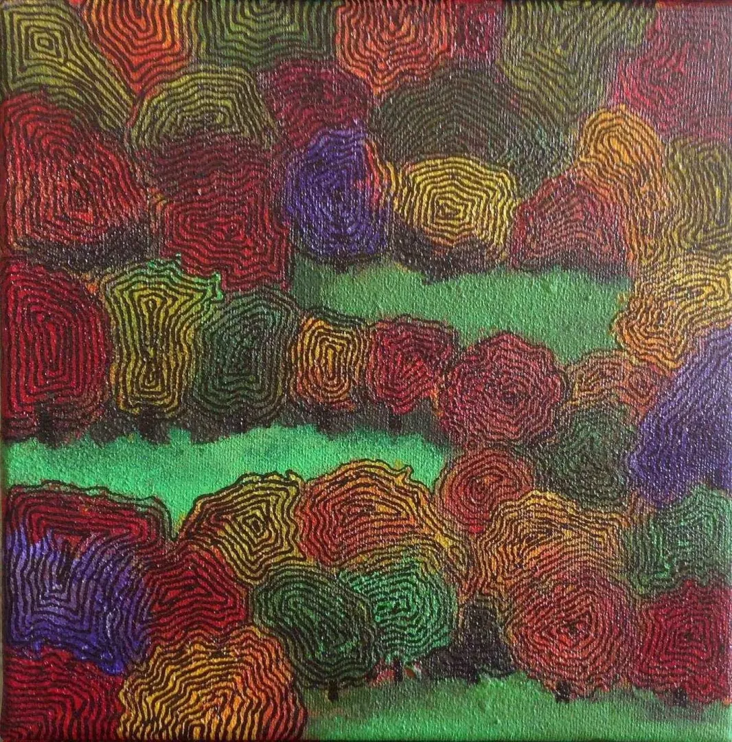 BURCU SEVİM GÖLGELİ — “isimsiz”, 2017 "isimsiz" eseri BURCU SEVİM GÖLGELİ tarafından 2017 yılında 25x25 cm ölçülerinde Tuval üzeri yağlı boya tekniği ile yapılmıştır.