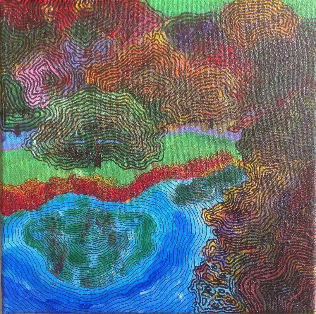 BURCU SEVİM GÖLGELİ — “isimsiz”, 2017 "isimsiz" eseri BURCU SEVİM GÖLGELİ tarafından 2017 yılında 25x25 cm ölçülerinde Tuval üzeri yağlı boya tekniği ile yapılmıştır.