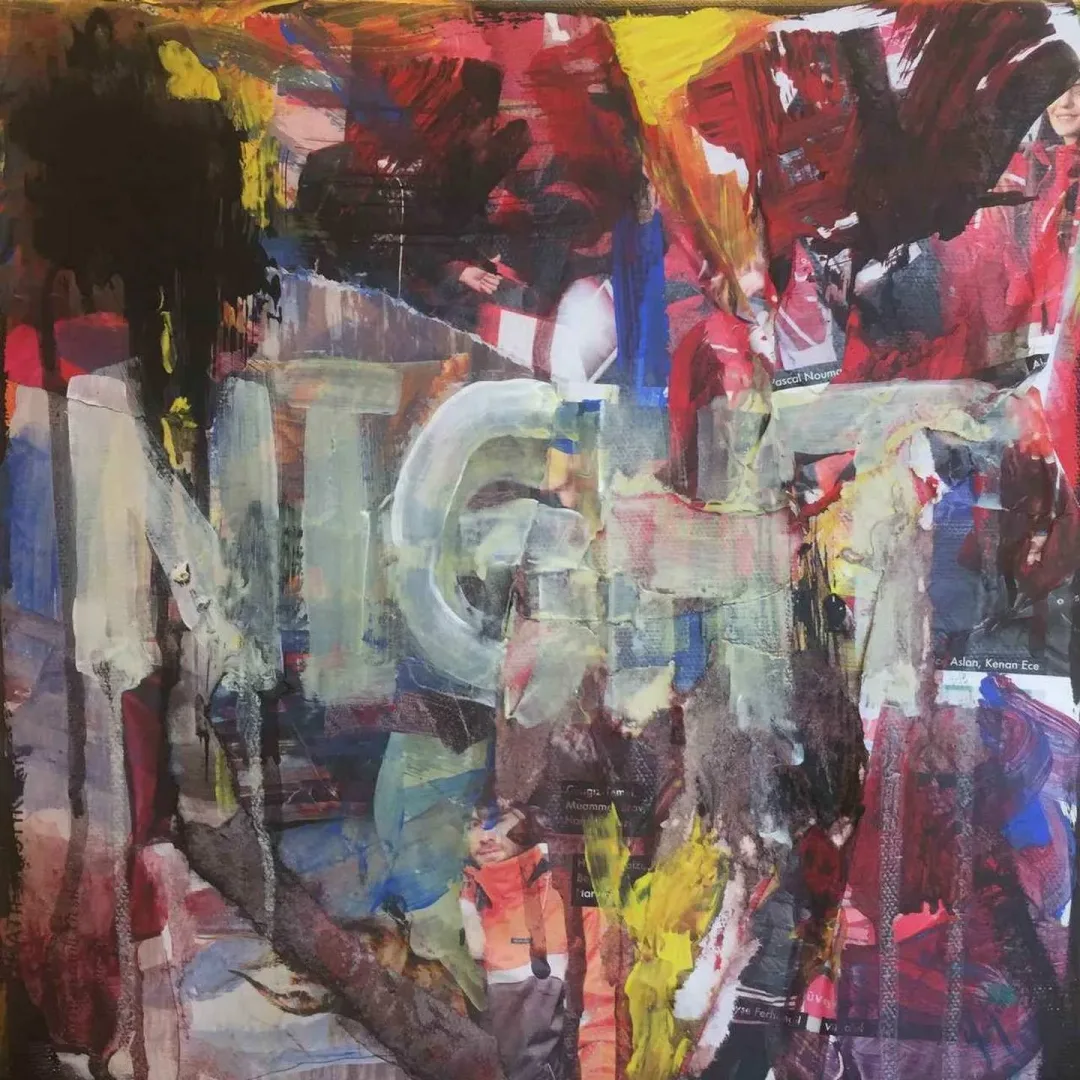 YAĞMUR TURAN — “Night”, 2017 "Night" eseri YAĞMUR TURAN tarafından 2017 yılında 25x25 cm ölçülerinde Tuval üzeri karışık teknik tekniği ile yapılmıştır.