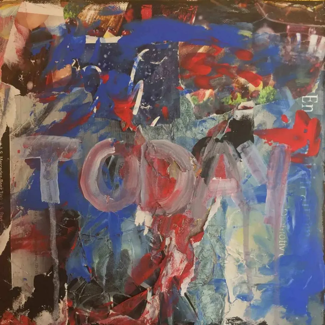 YAĞMUR TURAN — “Today”, 2017 "Today" eseri YAĞMUR TURAN tarafından 2017 yılında 25x25 cm ölçülerinde Tuval üzeri karışık teknik tekniği ile yapılmıştır.