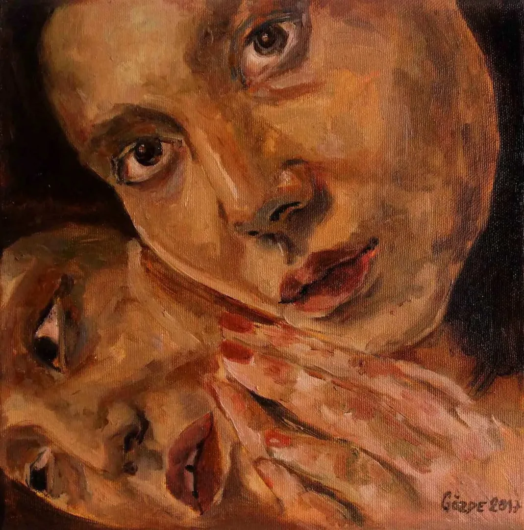 GÖZDE AYTAÇ — “25x25”, 2017 "25x25" eseri GÖZDE AYTAÇ tarafından 2017 yılında 25x25 cm ölçülerinde Tuval üzeri yağlı boya tekniği ile yapılmıştır.