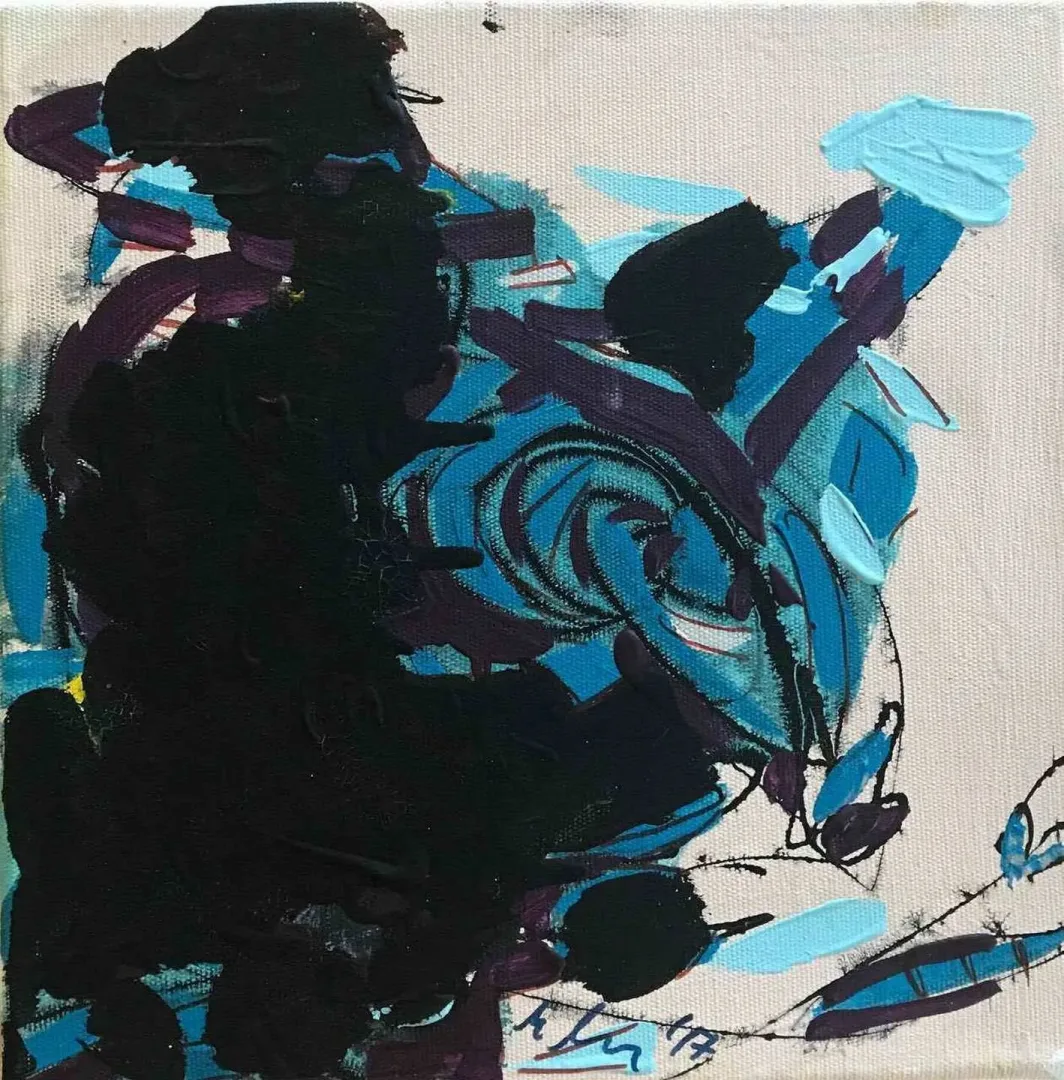 MERVE GÜVEN — “25x25”, 2017 "25x25" eseri MERVE GÜVEN tarafından 2017 yılında 25x25 cm ölçülerinde Tuval üzeri akrilik boya tekniği ile yapılmıştır.