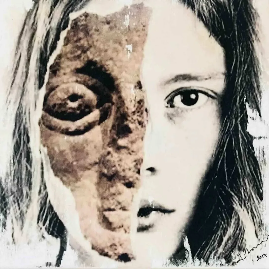 KÜBRA ŞAHİN ÇEKEN — “Seyr-i Sima”, 2017 "Seyr-i Sima" eseri KÜBRA ŞAHİN ÇEKEN tarafından 2017 yılında 25x25 cm ölçülerinde Tuval üzeri karışık teknik tekniği ile yapılmıştır.