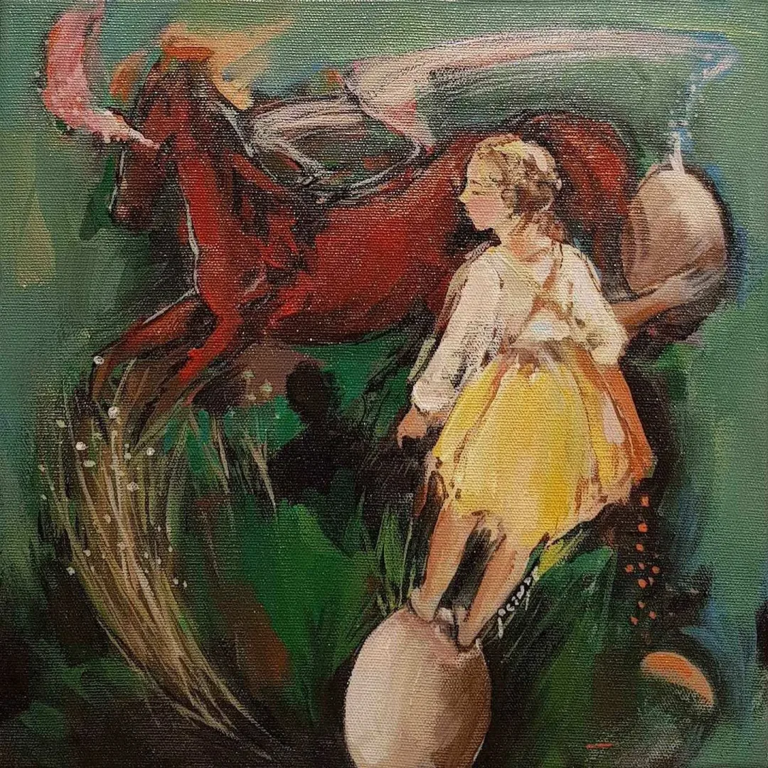 PERUZE HAMURCU — “isimsiz”, 2017 "isimsiz" eseri PERUZE HAMURCU tarafından 2017 yılında 25x25 cm ölçülerinde Tuval üzeri yağlı boya tekniği ile yapılmıştır.