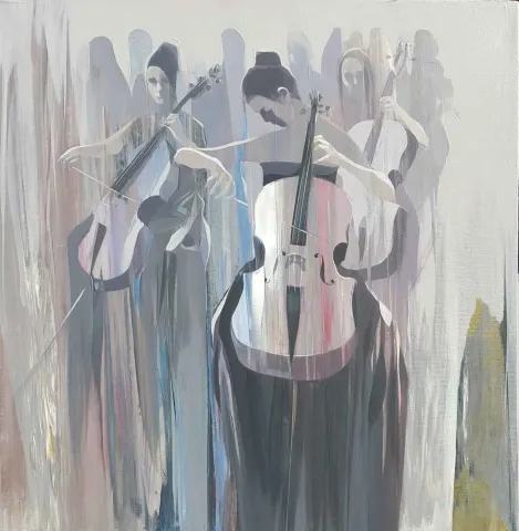 Bu eser HAKAN ERASLAN tarafından 2018 yılında 60x60 cm ölçülerinde Tuval üzeri akrilik boya tekniği ile yapılmıştır.