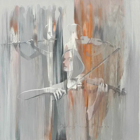 Bu eser HAKAN ERASLAN tarafından 2018 yılında 60x60 cm ölçülerinde Tuval üzeri akrilik boya tekniği ile yapılmıştır.