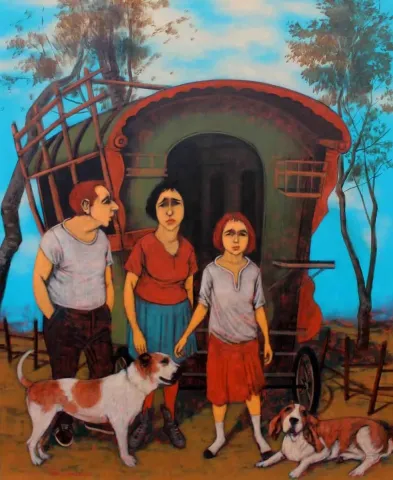 Bu eser ORHAN UMUT tarafından 2018 yılında 150x120 cm ölçülerinde Tuval üzeri akrilik boya tekniği ile yapılmıştır.