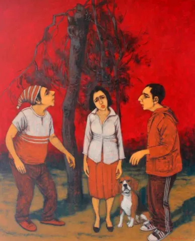 Bu eser ORHAN UMUT tarafından 2018 yılında 150x120 cm ölçülerinde Tuval üzeri akrilik boya tekniği ile yapılmıştır.