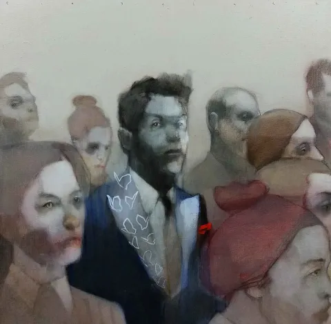 Bu eser ERCAN AYÇİÇEK tarafından 2018 yılında 60x60 cm ölçülerinde Tuval üzeri akrilik boya tekniği ile yapılmıştır.