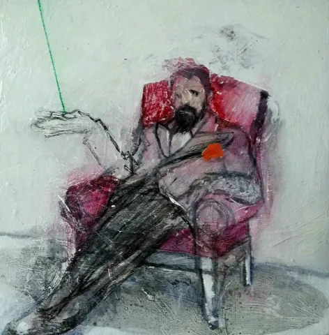 Bu eser ERCAN AYÇİÇEK tarafından 15x15 cm ölçülerinde Duralit üzeri akrilik boya tekniği ile yapılmıştır.