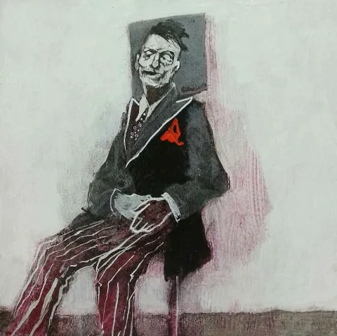 Bu eser ERCAN AYÇİÇEK tarafından 15x15 cm ölçülerinde Duralit üzeri akrilik boya tekniği ile yapılmıştır.