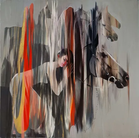 Bu eser HAKAN ERASLAN tarafından 2017 yılında 70x70 cm ölçülerinde Tuval üzeri yağlı boya tekniği ile yapılmıştır.