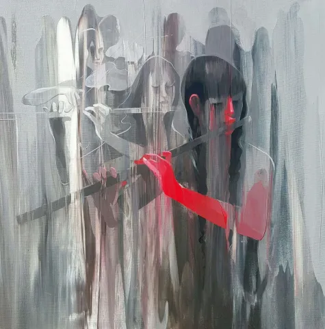 Bu eser HAKAN ERASLAN tarafından 2017 yılında 70x70 cm ölçülerinde Tuval üzeri yağlı boya tekniği ile yapılmıştır.