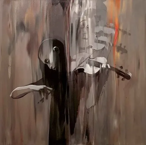 Bu eser HAKAN ERASLAN tarafından 2017 yılında 70x70 cm ölçülerinde Tuval üzeri yağlı boya tekniği ile yapılmıştır.