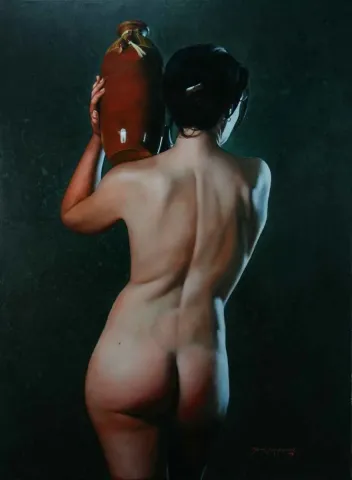 "Seramik Testi" eseri HASAN SAYGIN tarafından 2012 yılında 73x54 cm ölçülerinde Tuval üzeri yağlı boya tekniği ile yapılmıştır.