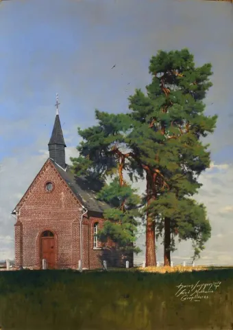 "Şapel" eseri HASAN SAYGIN tarafından 2017 yılında 70x50 cm ölçülerinde Pastel tekniği ile yapılmıştır.