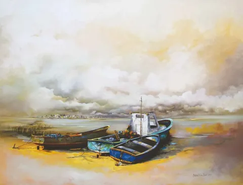 Bu eser MEHMET EMİN ÖZER tarafından 2017 yılında 150x200 cm ölçülerinde Tuval üzeri yağlı boya tekniği ile yapılmıştır.