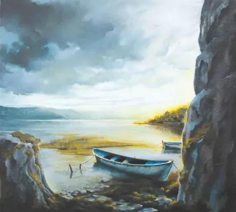 Bu eser MEHMET EMİN ÖZER tarafından 2018 yılında 80x90 cm ölçülerinde Tuval üzeri yağlı boya tekniği ile yapılmıştır.