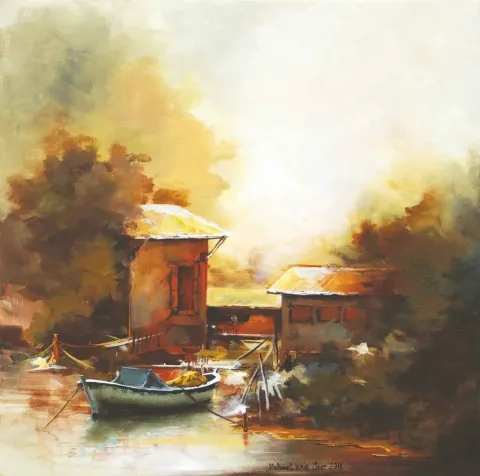 Bu eser MEHMET EMİN ÖZER tarafından 2018 yılında 40x40 cm ölçülerinde Tuval üzeri yağlı boya tekniği ile yapılmıştır.