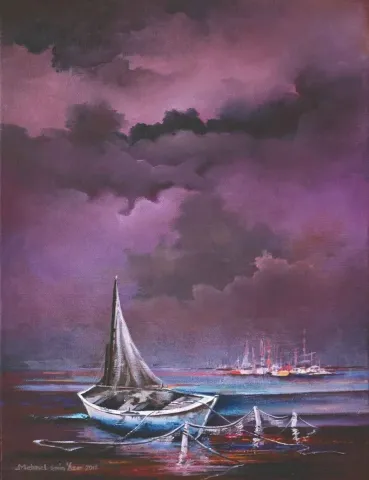 Bu eser MEHMET EMİN ÖZER tarafından 2018 yılında 40x30 cm ölçülerinde Tuval üzeri yağlı boya tekniği ile yapılmıştır.