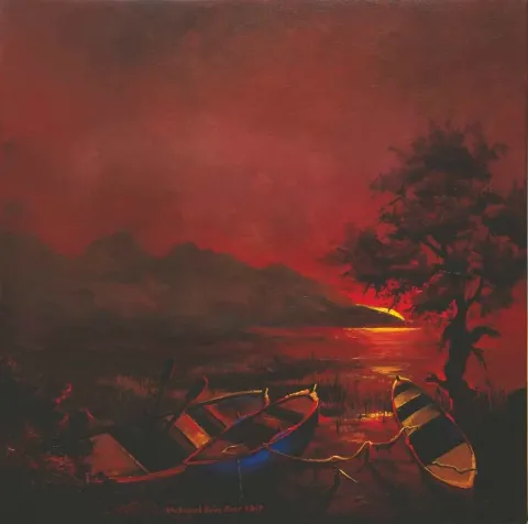 Bu eser MEHMET EMİN ÖZER tarafından 2018 yılında 40x40 cm ölçülerinde Tuval üzeri yağlı boya tekniği ile yapılmıştır.