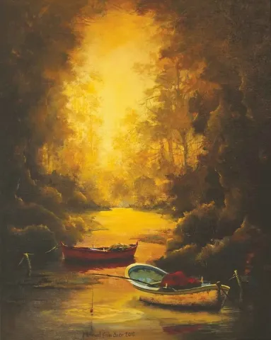 Bu eser MEHMET EMİN ÖZER tarafından 2018 yılında 50x40 cm ölçülerinde Tuval üzeri yağlı boya tekniği ile yapılmıştır.