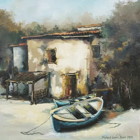 Bu eser MEHMET EMİN ÖZER tarafından 2017 yılında 40x40 cm ölçülerinde Tuval üzeri yağlı boya tekniği ile yapılmıştır.