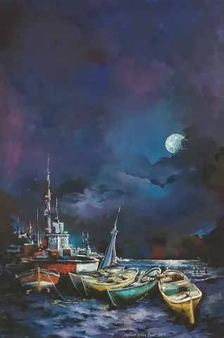 Bu eser MEHMET EMİN ÖZER tarafından 2017 yılında 80x60 cm ölçülerinde Tuval üzeri yağlı boya tekniği ile yapılmıştır.
