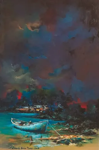Bu eser MEHMET EMİN ÖZER tarafından 2017 yılında 60x40 cm ölçülerinde Tuval üzeri yağlı boya tekniği ile yapılmıştır.