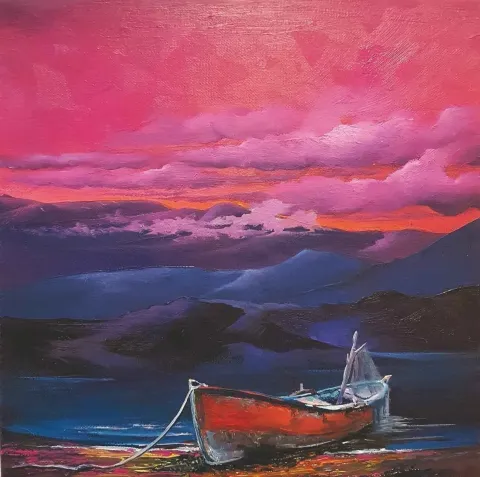 Bu eser MEHMET EMİN ÖZER tarafından 2017 yılında 30x30 cm ölçülerinde Tuval üzeri yağlı boya tekniği ile yapılmıştır.