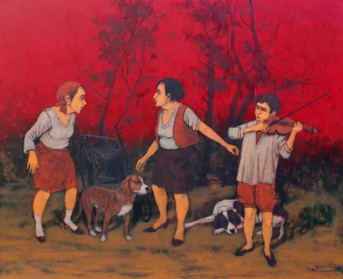 Bu eser ORHAN UMUT tarafından 2017 yılında 120x140 cm ölçülerinde Tuval üzeri akrilik boya tekniği ile yapılmıştır.
