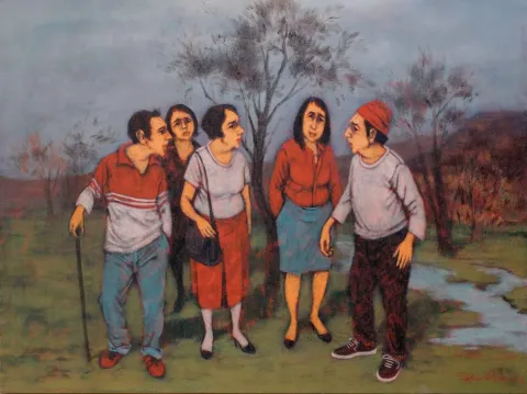 Bu eser ORHAN UMUT tarafından 2017 yılında 60x80 cm ölçülerinde Tuval üzeri akrilik boya tekniği ile yapılmıştır.